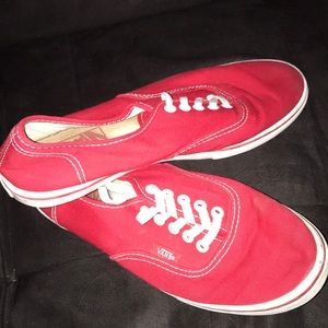 red Vans shoes